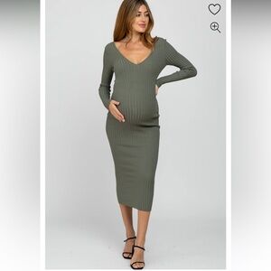 Maternity sweater dress